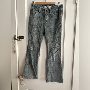 Met Italian Jeans Women’s Size 8 Grey/Green Corduroy Boot Cut Flare